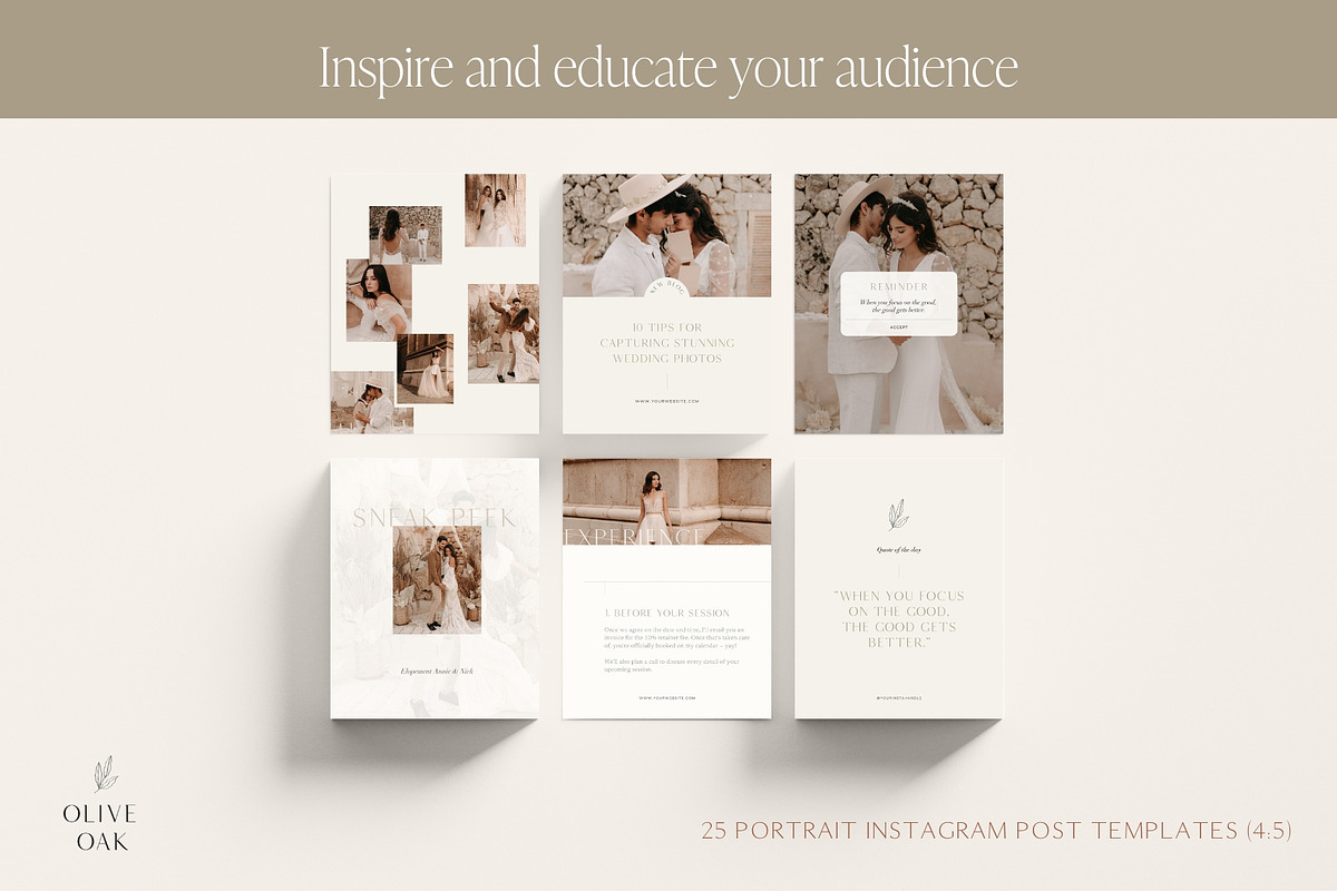 Wedding Photographer Instagram Posts, a Social Media Template by Wonderlik Webdesign (Photo 4 of 11)