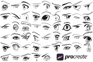 Cartoon Eyes Procreate Brush Stamp 4