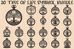 Steampunk Tree of Life Symbol Bundle