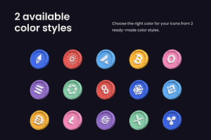 Cryptocurrency 3D Icons Set