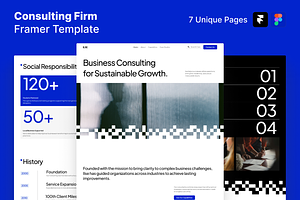 Consulting Firm Framer Template, an UI Kit Template by Rozepaars Design