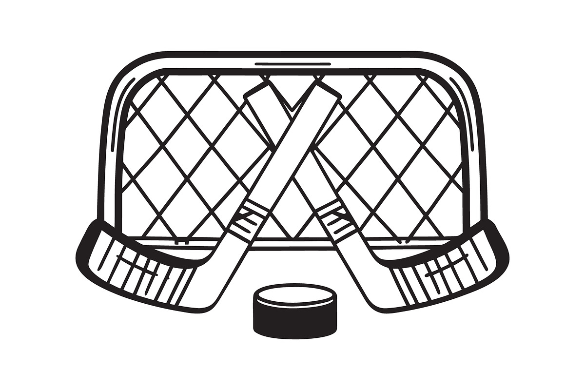 Hockey Sticks and Puck Vector Icon, an Object Graphic by Billah Hub (Photo 3 of 3)