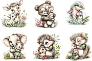 Mother's Day Animals Clipart, an Illustration by Designking (Thumbnail 2 of 5)