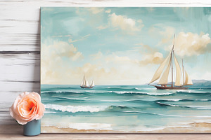 Seascape Oil Painting 'Sailboat'