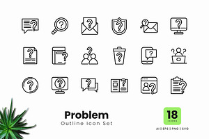 Problem Outline Icons, an Outline Icon by Zeer Graphic