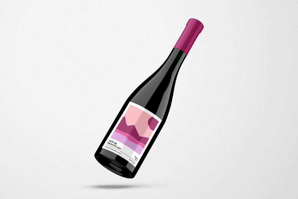 Wine Bottle Mockup, a Packaging Mockup by Mockupdaddy (Photo 17 of 22)