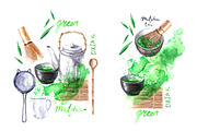 Matcha tea poster set, a Food Illustration by katya.bogina (Thumbnail 4 of 7)