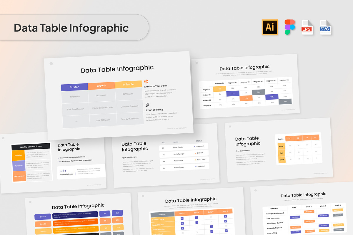 Data Table Infographic, an Object Graphic by Antstheme (Photo 1 of 2)