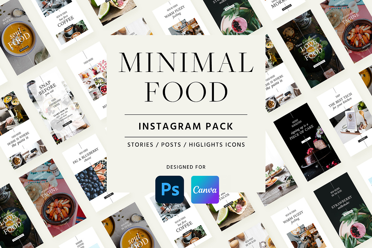 Minimal Food Instagram Pack, a Social Media Template by Studio Mindu (Photo 1 of 8)