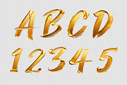 Gold Paint Stroke Font, a Handwritten Font by Handmadefont (Thumbnail 10 of 10)