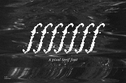 fffffff Pixel Serif Font, a Serif Font by Nomad Visuals