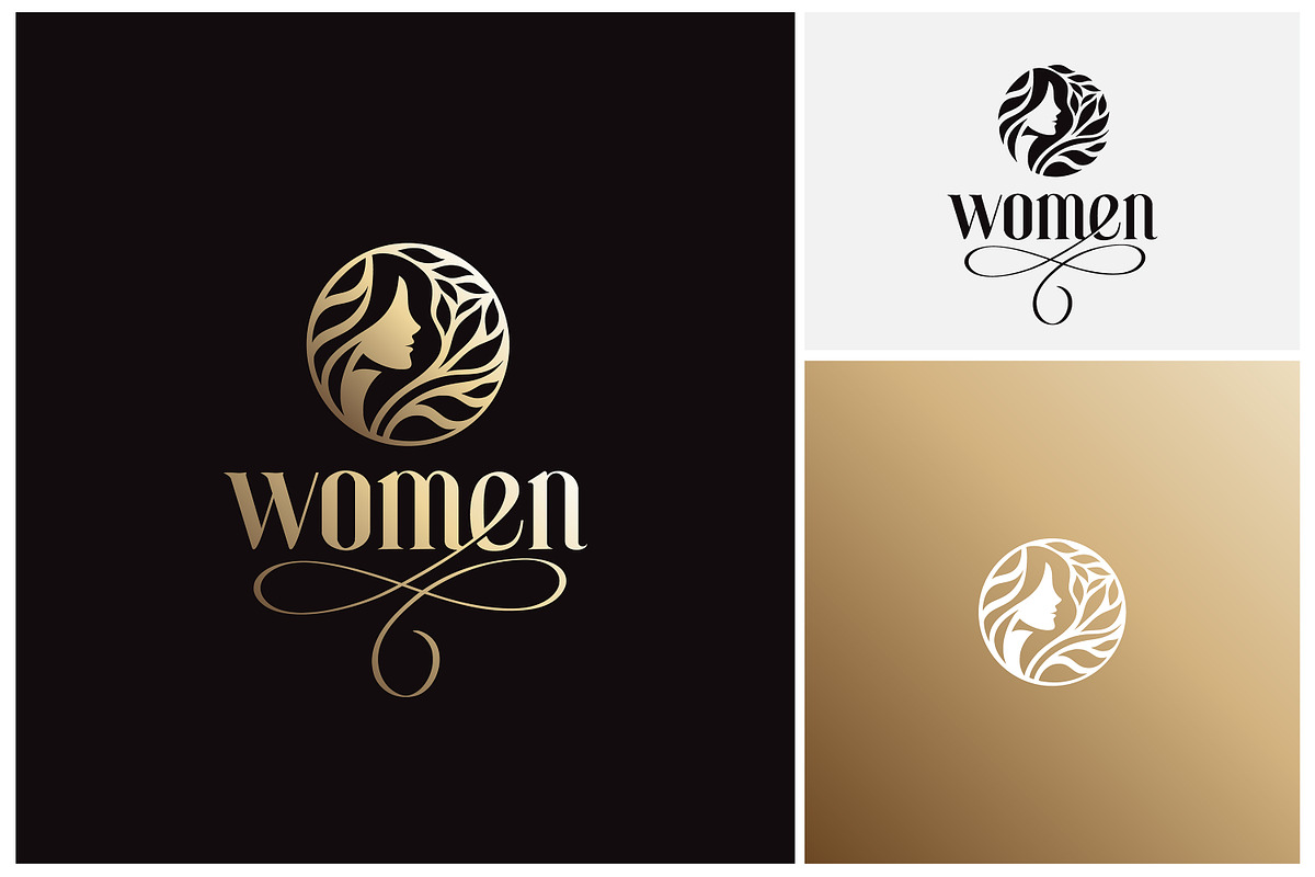 Golden Woman Leaf Skin Care Logo, a Branding & Logo Template by Enola99d (Photo 1 of 2)