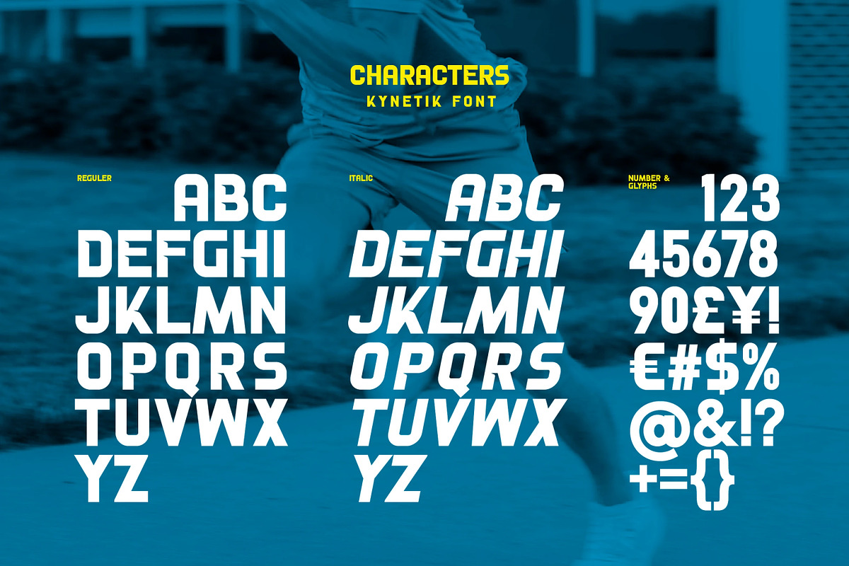 Kynetik - Bold Athletic Sans Serif, a Sans Serif Font by Brand Earth (Photo 2 of 7)
