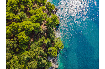 Aerial view of sea waves and, a Nature Photo by Elizaveta Galitskaya