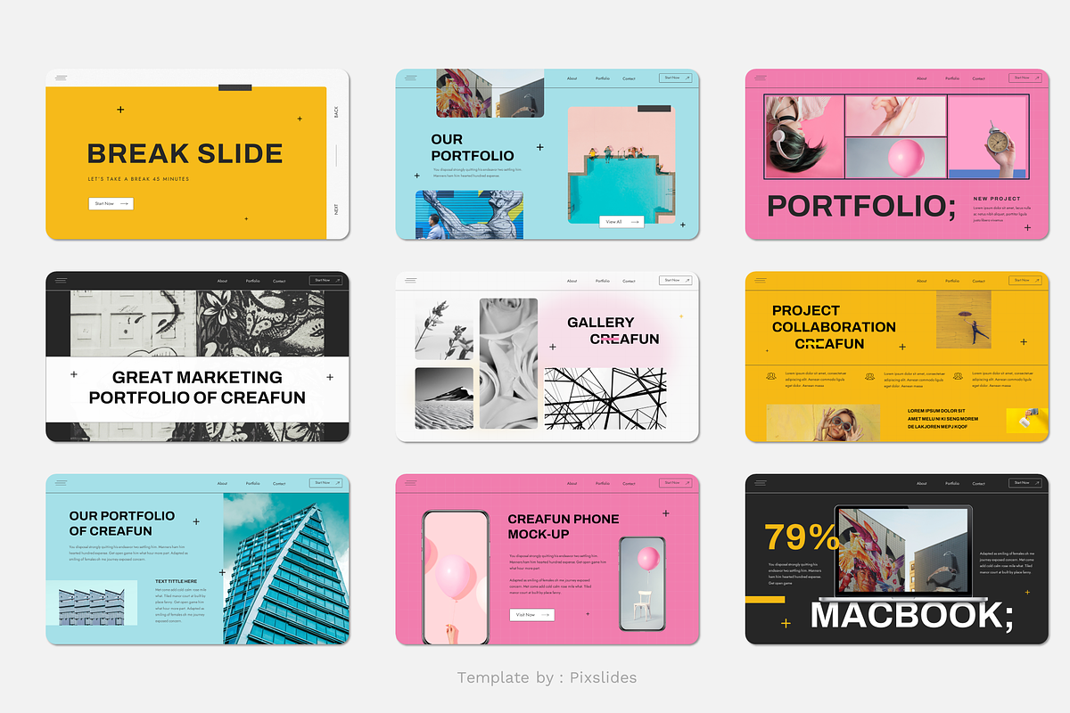 Creative Fun Agency PowerPoint, a Presentation Template by Pixslides (Photo 6 of 9)