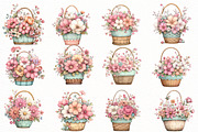 Whimsical spring basket clipart, an Illustration by Designworld (Thumbnail 3 of 5)