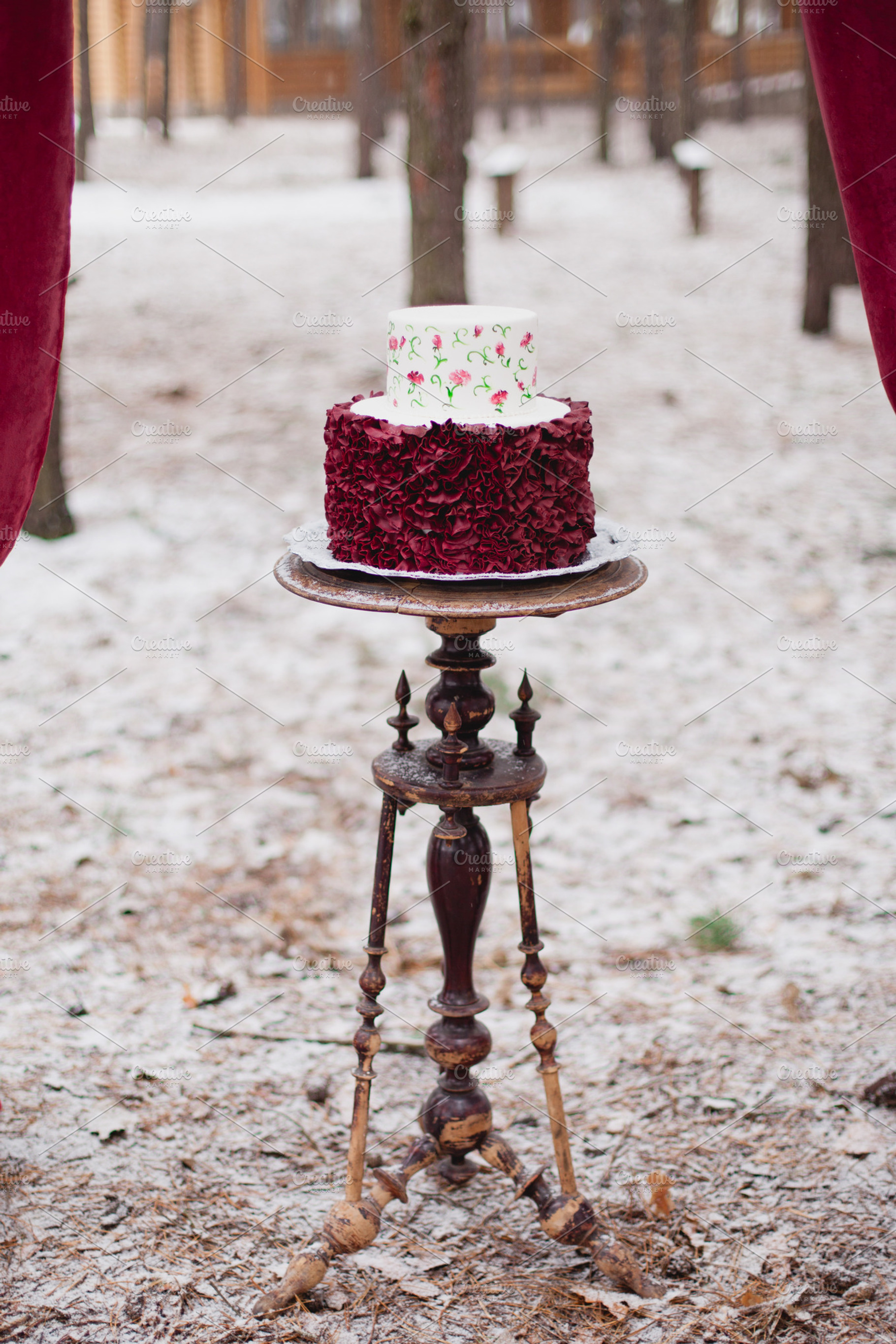 Marsala christmas cake featuring decor, decoration, and dish, a Food & Drink Photo by Marine Girl shop
