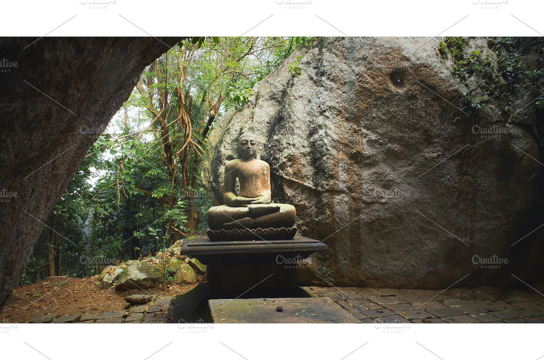 Serene Buddha Statue Surrounded by, an Architecture Photo by Our Amazing World