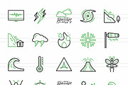50 Disasters Green & Black Icons, an Icon by IconBunny (Thumbnail 2 of 2)