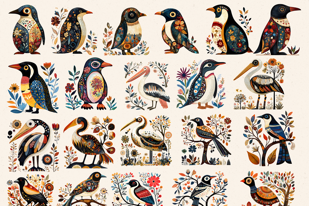 Australian Bird Clipart Folk Art PNG, an Animal Illustration by Daring Digies (Photo 4 of 10)