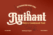 Ruihant | Retro Condensed Font, a Serif Font by twinstd (Thumbnail 1 of 12)