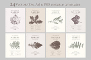 Herbal Design Kit: Vector & PSD, a Templates & Theme by Lumitar (Thumbnail 3 of 8)