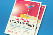Gradient Summer Cocktail Flyer Set, a Flyer Template by graphicook (Thumbnail 2 of 3)