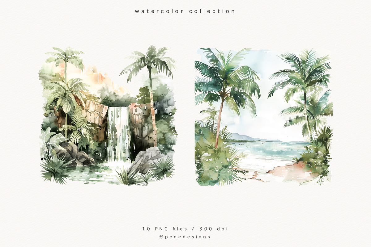 Watercolor Tropics, a Decorative Illustration by PeDe Designs (Photo 11 of 13)