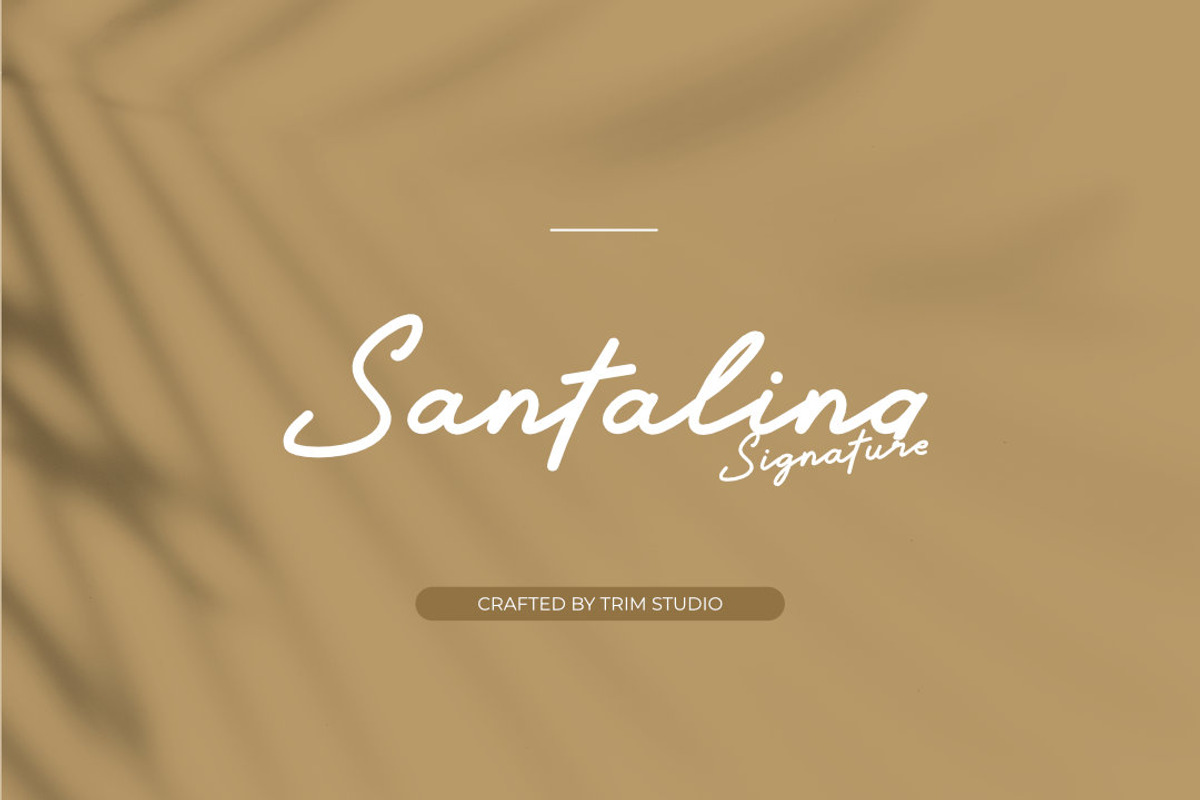 Santalina - Signature Monoline, a Script Font by TrimStudio (Photo 1 of 11)