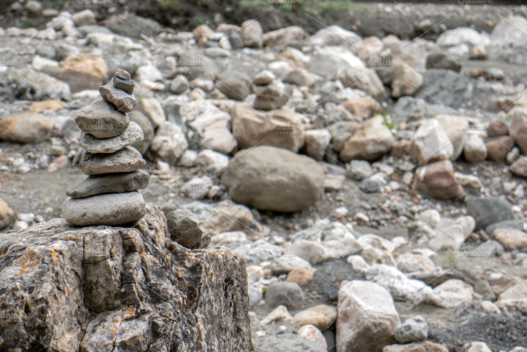 A cairn of stones, a Holiday Photo by Schreibikus
