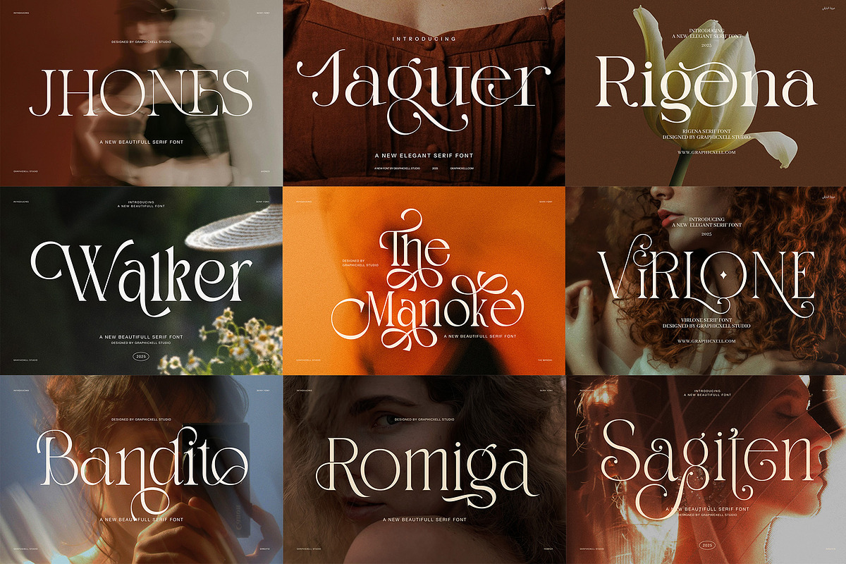100+ Premium Serif Font Bundle, a Serif Font by Graphicxell (Photo 8 of 12)