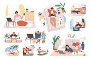 Remote and freelance relaxed work, a Person Illustration by Good Studio (Thumbnail 1 of 10)