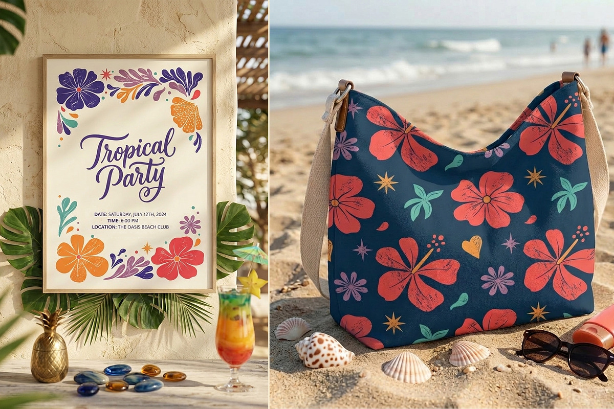 Tropical Summer Vector Clipart, an Illustration by Hanna's ArtLab (Photo 6 of 7)