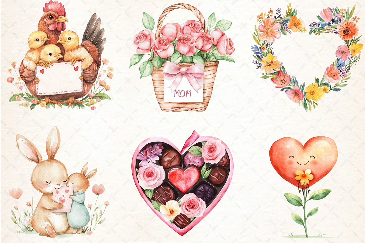 Happy Mother's Day Clipart, an Illustration by Libby Wishes (Photo 4 of 5)