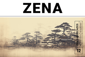 Zena Collection · Zen Landscapes, a Decorative Illustration by milatovar