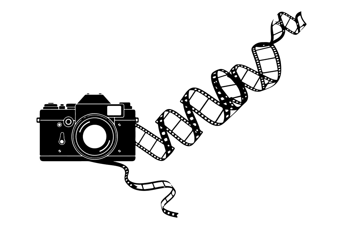 Vintage Camera Film Silhouette, an Object Illustration by yasushie (Photo 23 of 31)