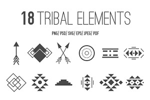 18 Tribal elements + 6 Brushes