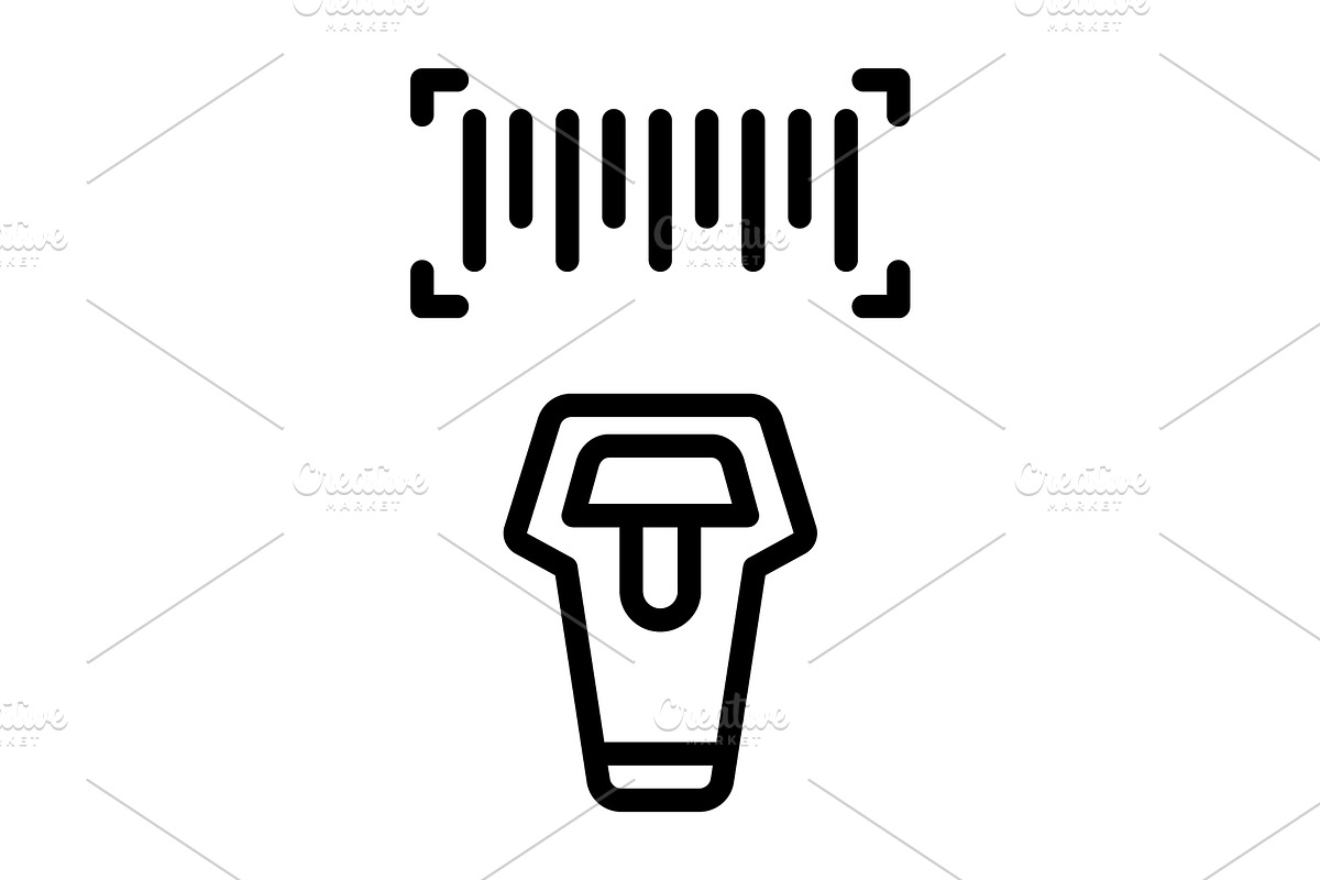 Scanner code black icon, an Outline Icon by Creative priyanka