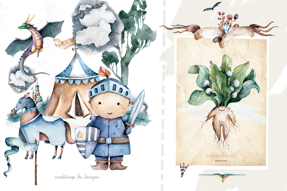 Mythical Dragon Watercolor Adventure, an Animal Illustration by Ann Art Houze (Photo 4 of 14)