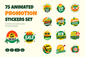 Animated Promotional Stickers, an Emoji Icon by Vectors Market