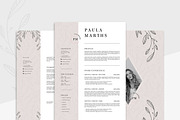FLORAL Resume/CV + Cover Letter, a Resume Template by AgataCreate (Thumbnail 1 of 10)