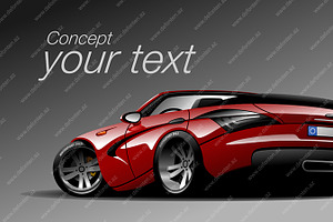 Luxury sports car. Original design