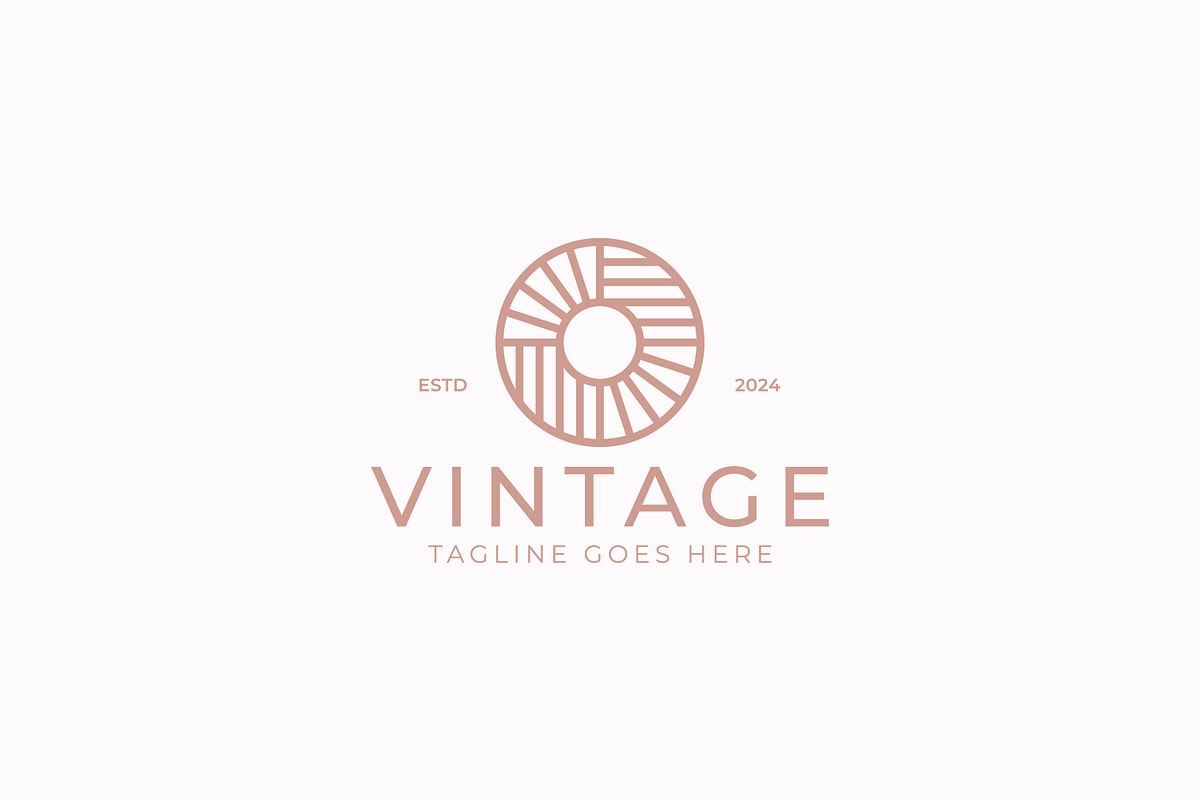 Circle Linear Geometric Logo Vintage, a Branding & Logo Template by Signatoro (Photo 2 of 2)