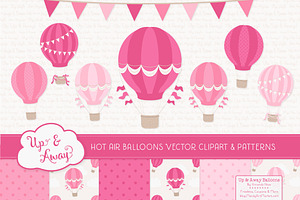 Shades of Pink Hot Air Balloons, an Illustration by Amanda Ilkov