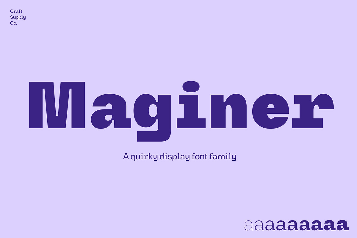 Maginer - Quirky Display Font Family, a Sans Serif Font by Craft Supply Co. (Photo 1 of 8)