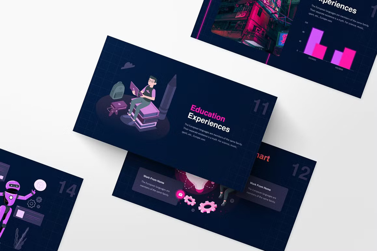 Neon Tokyo Powerpoint Template, a Presentation Template by GearShift (Photo 6 of 8)