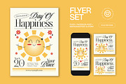 Day Of Happiness Flyer Set, a Flyer Template by graphicook (Thumbnail 1 of 3)