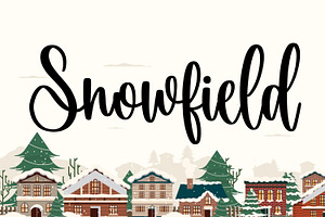 Snowfield, a Handwritten Font by Mozatype