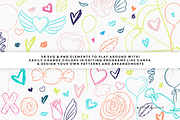 Candy hearts vector pattern set, SVG, a Pattern Graphic by Palette Pursuit (Thumbnail 8 of 9)
