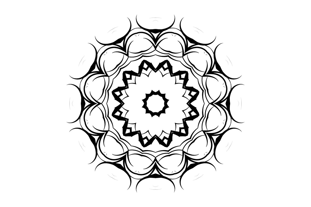 Modern Black and White Mandala Pack, a Decorative Illustration by NJ Himel (Photo 58 of 101)